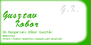 gusztav kobor business card