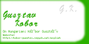 gusztav kobor business card